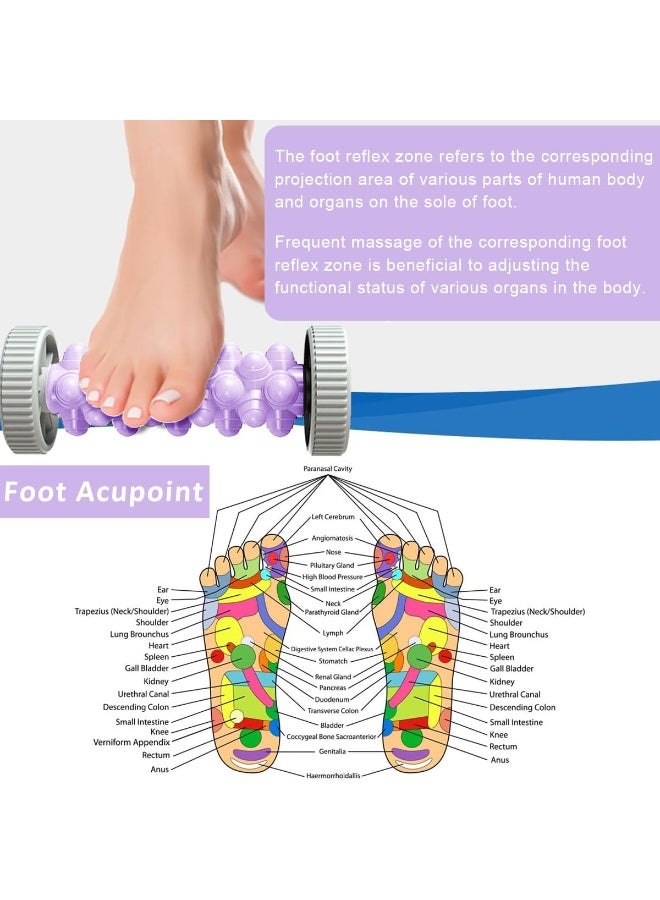 أداة تدليك القدمين الدوارة لتخفيف آلام اللفافة الأخمصية وعلاج نتوءات الكعب - مدلك يدوي محمول بنقاط ضغط بارزة للاسترخاء العميق وتنشيط الدورة الدموية - متعدد الألوان - Image 5
